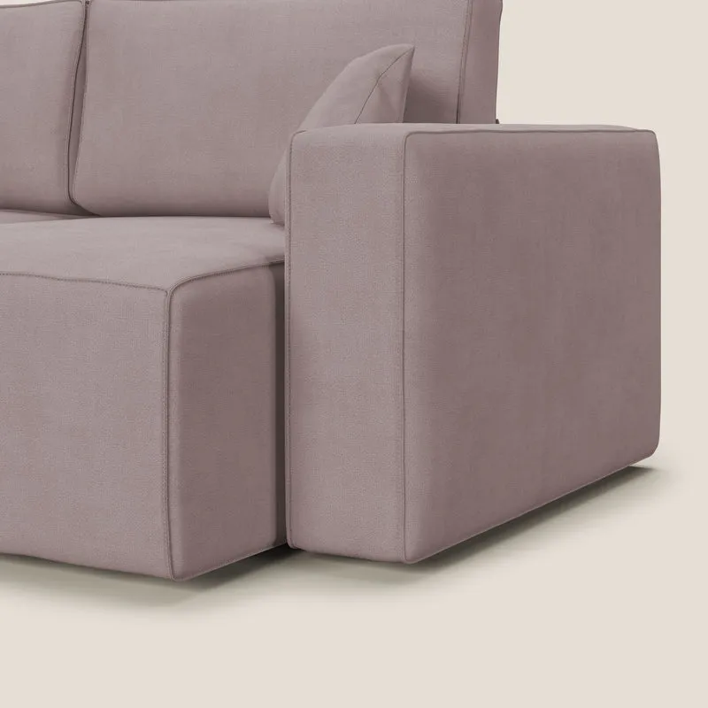 Morfeo canapé avec assises coulissantes en tissu imperméable doux T02 rose