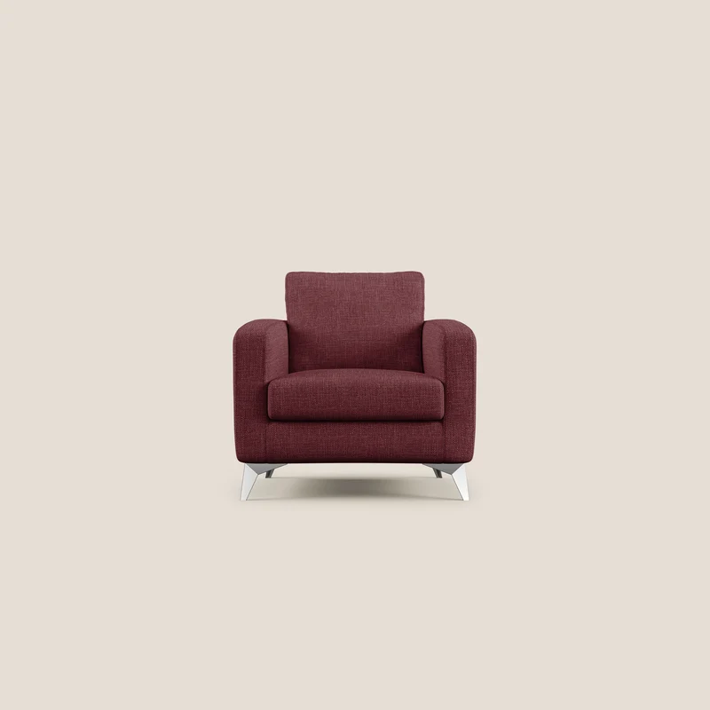 Orione fauteuil en tissu doux imperméable entrelacé T06 rouge