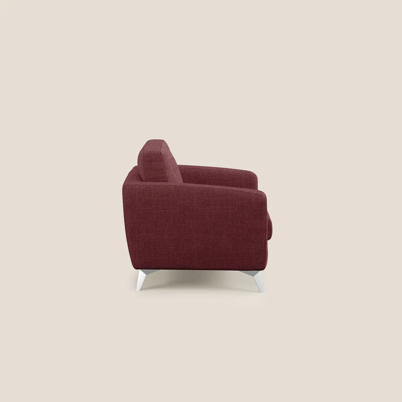 Orione fauteuil en tissu doux imperméable entrelacé T06 rouge
