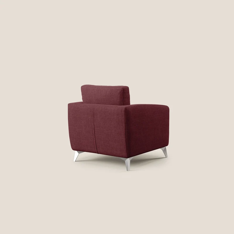 Orione fauteuil en tissu doux imperméable entrelacé T06 rouge