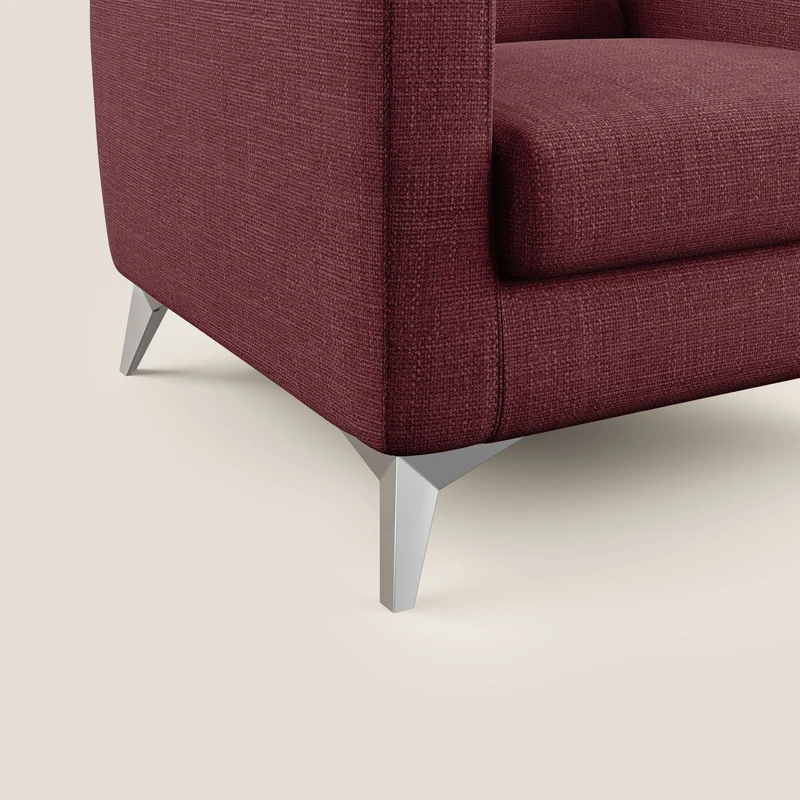 Orione fauteuil en tissu doux imperméable entrelacé T06 rouge