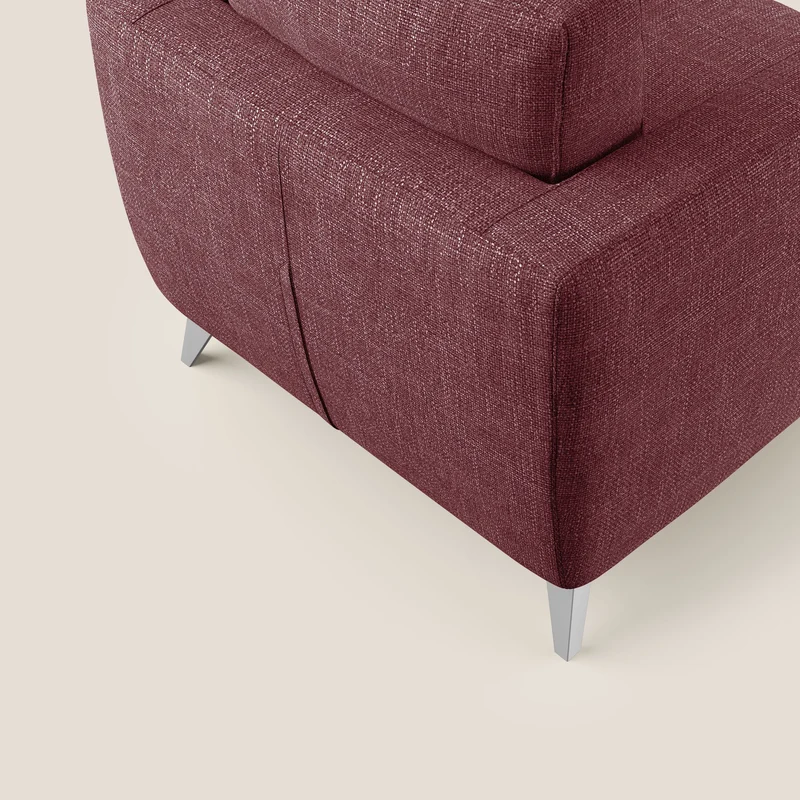 Orione fauteuil en tissu doux imperméable entrelacé T06 rouge