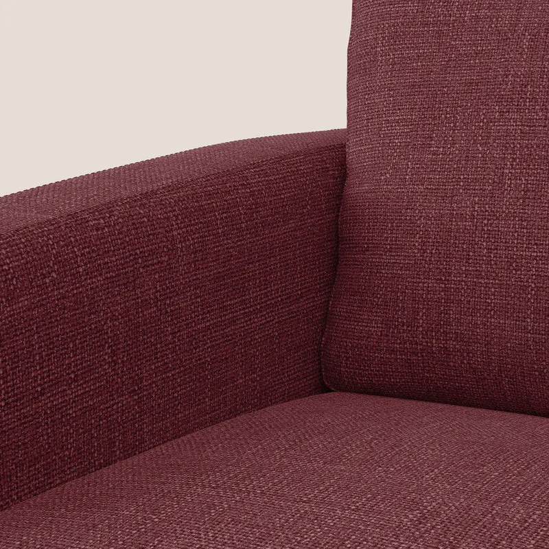 Orione fauteuil en tissu doux imperméable entrelacé T06 rouge