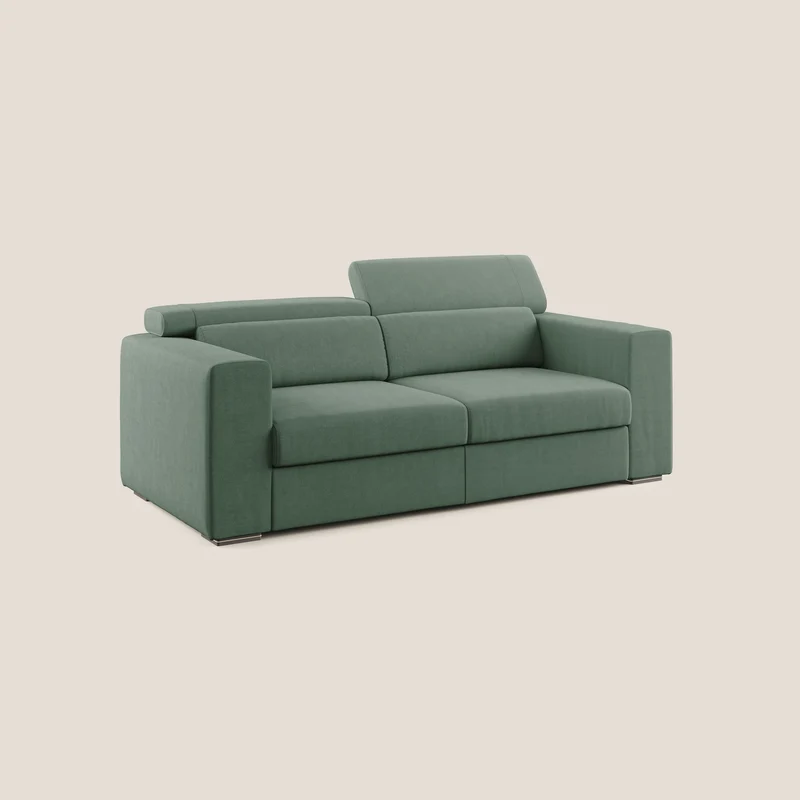 Vegas canapé avec têtières inclinables en microfibre imperméable T11 vert