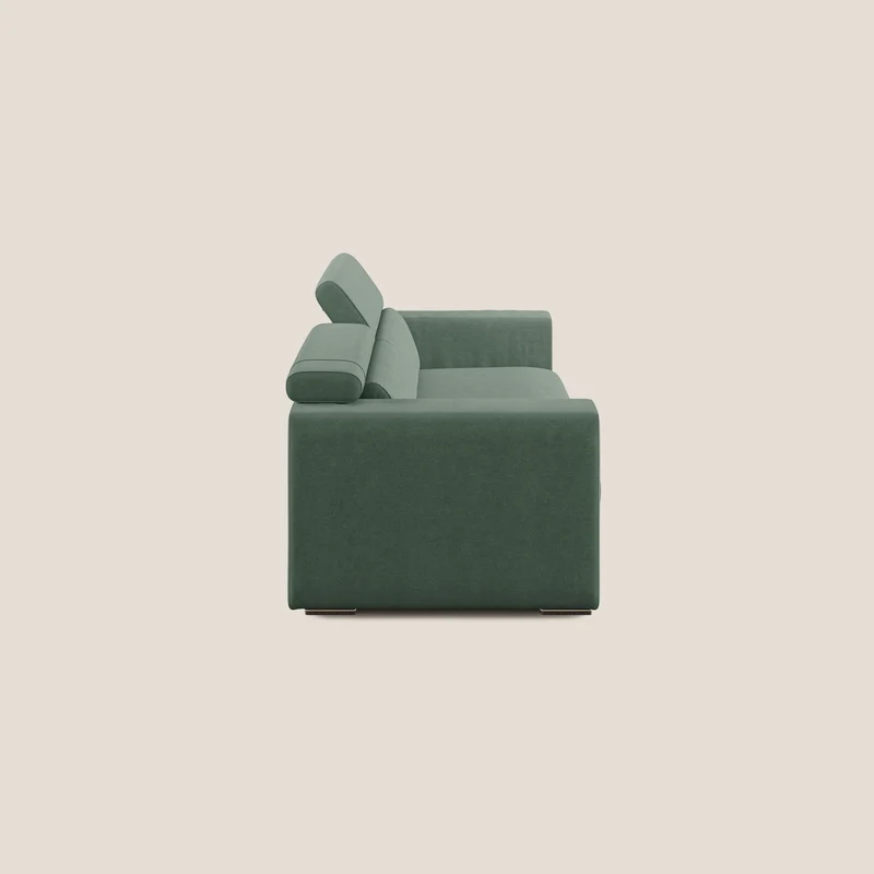 Vegas canapé avec têtières inclinables en microfibre imperméable T11 vert