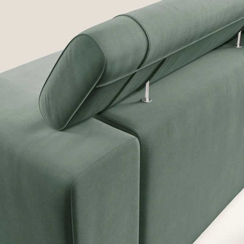 Vegas canapé avec têtières inclinables en microfibre imperméable T11 vert