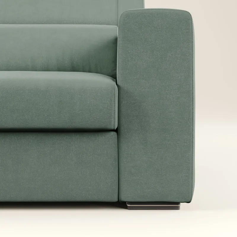 Vegas canapé avec têtières inclinables en microfibre imperméable T11 vert