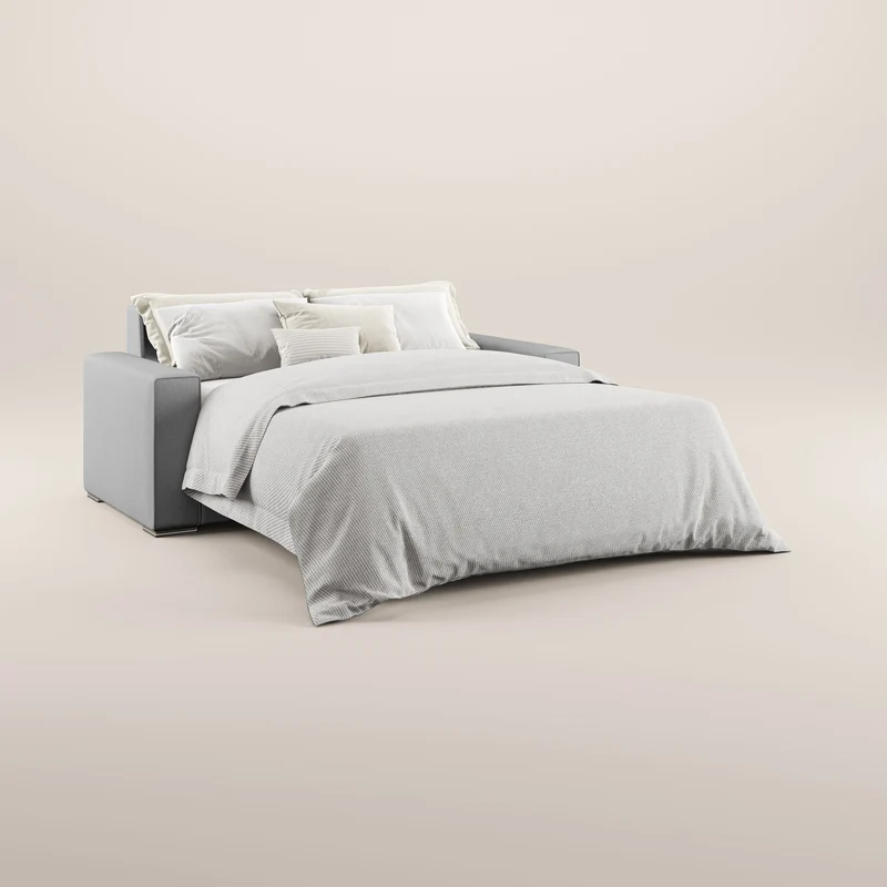 Dream canapé-lit convertible avec coussins doux en tissu détachable T05 gris