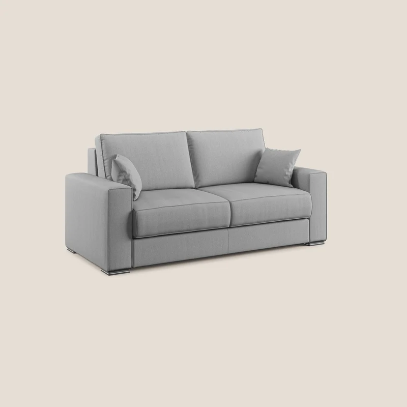 Dream canapé-lit convertible avec coussins doux en tissu détachable T05 gris