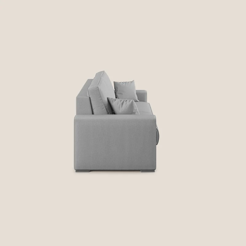 Dream canapé-lit convertible avec coussins doux en tissu détachable T05 gris