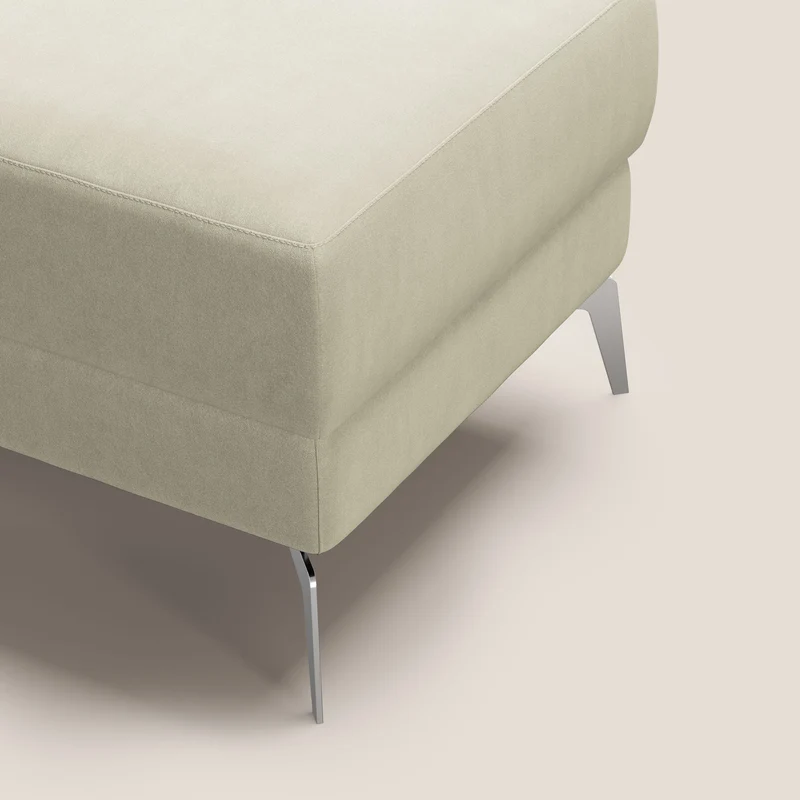 Star Pouf avec pieds hauts en microfibre imperméable T11 crème