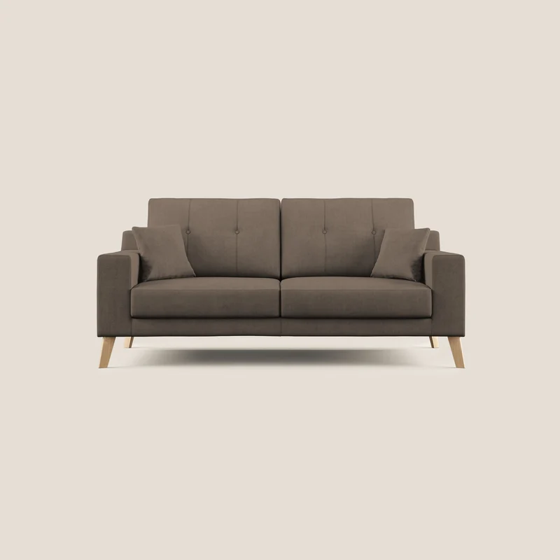 Danish canapé moderne en tissu doux imperméable T02 marron
