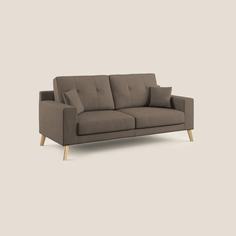 Danish canapé moderne en tissu doux imperméable T02 marron