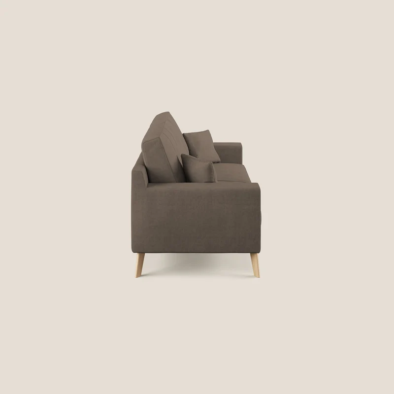 Danish canapé moderne en tissu doux imperméable T02 marron