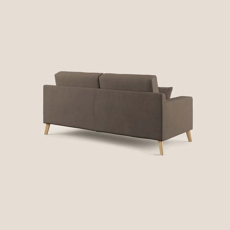 Danish canapé moderne en tissu doux imperméable T02 marron