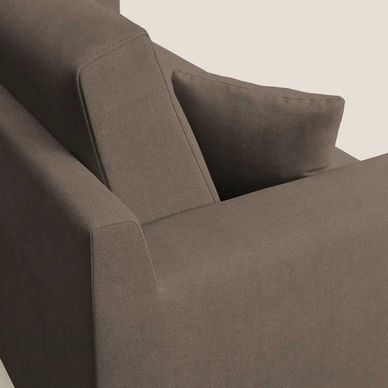 Danish canapé moderne en tissu doux imperméable T02 marron