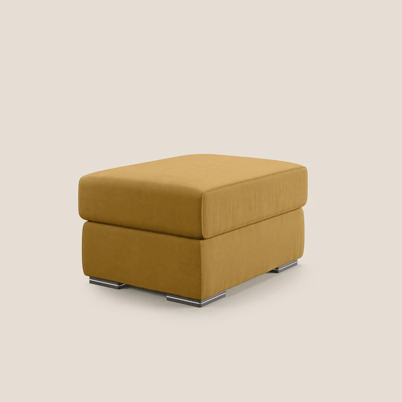 Sun pouf coffre en microfibre détachable T11 jaune