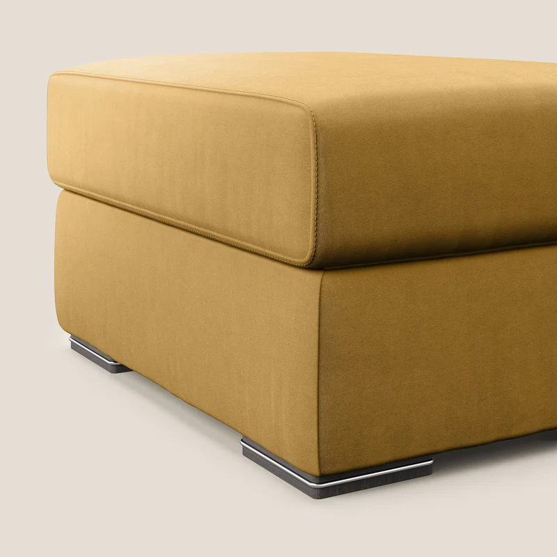 Sun pouf coffre en microfibre détachable T11 jaune