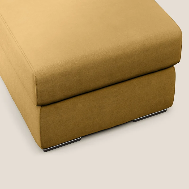Sun pouf coffre en microfibre détachable T11 jaune