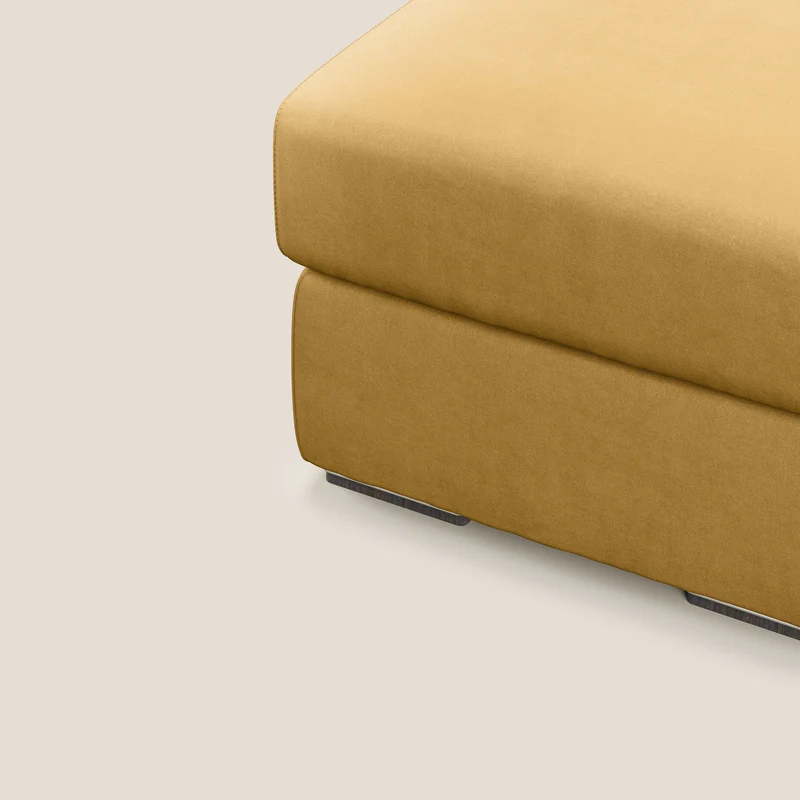 Sun pouf coffre en microfibre détachable T11 jaune