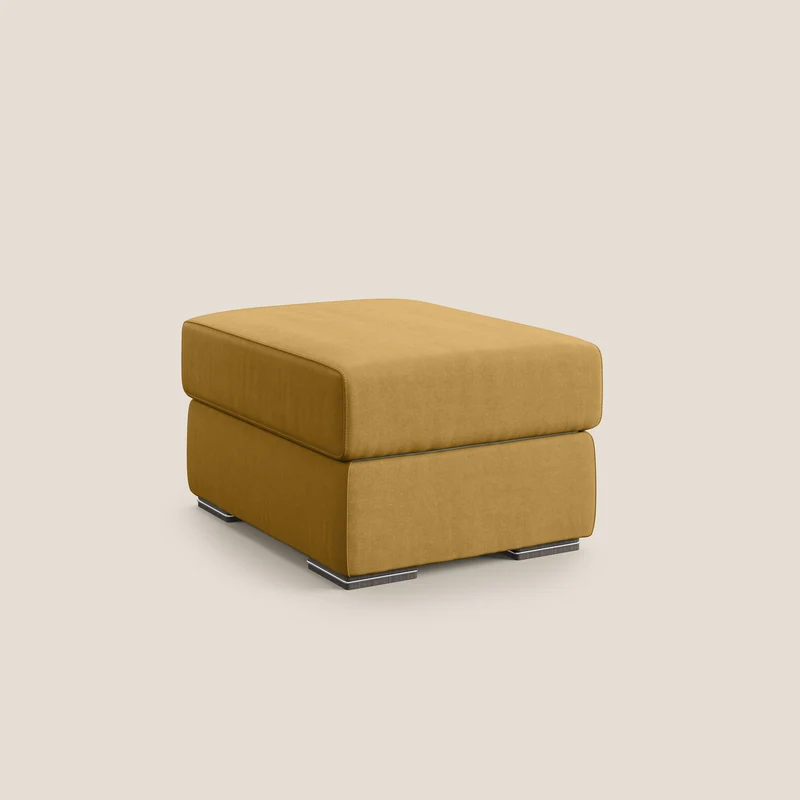 Sun pouf coffre en microfibre détachable T11 jaune