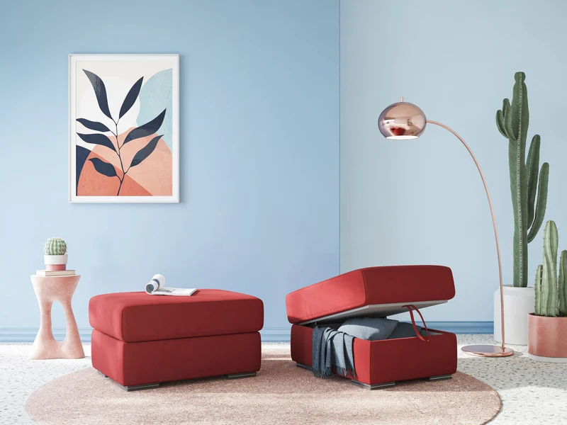Sun pouf coffre en microfibre détachable T11 jaune