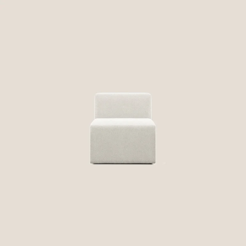 Nettuno module de fauteuil central en bouclette douce T07 blanc