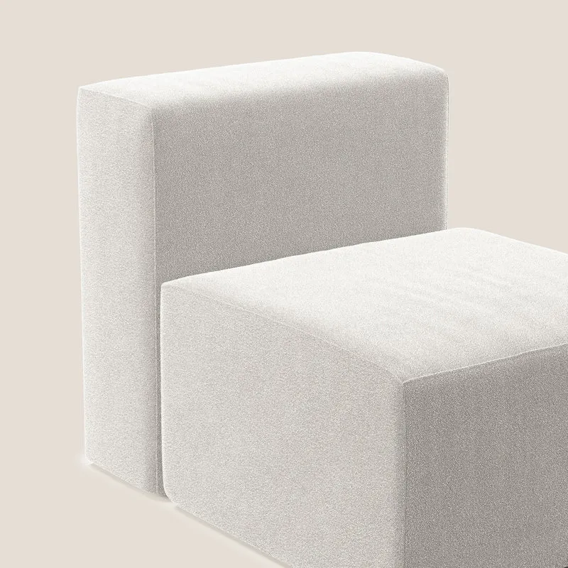 Nettuno module de fauteuil central en bouclette douce T07 blanc