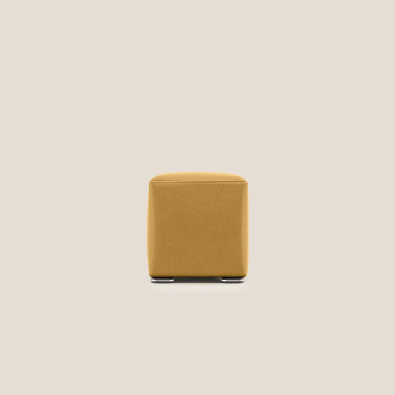 Cube pouf en microfibre détachable T11 jaune
