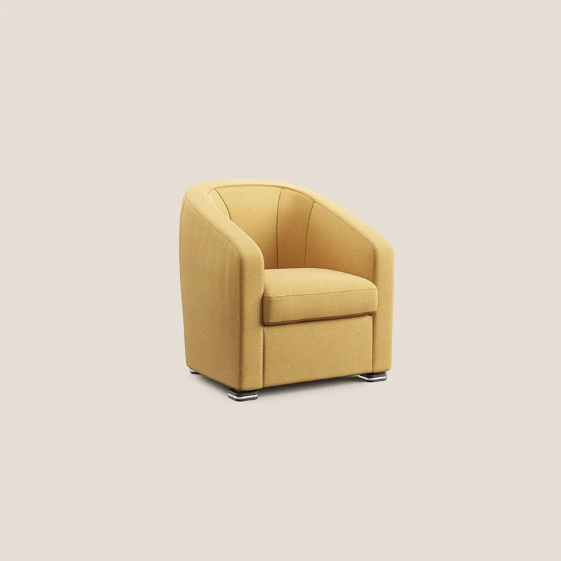 Cloe Fauteuil en tissu détachable à l'eau QuickClean T08 jaune