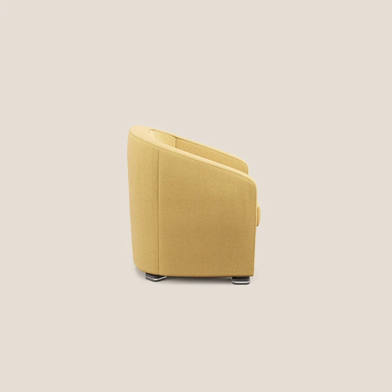 Cloe Fauteuil en tissu détachable à l'eau QuickClean T08 jaune