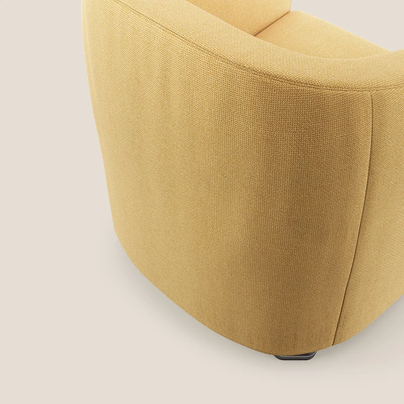 Cloe Fauteuil en tissu détachable à l'eau QuickClean T08 jaune