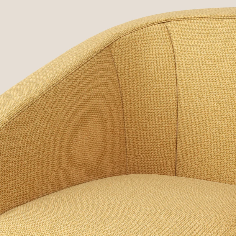 Cloe Fauteuil en tissu détachable à l'eau QuickClean T08 jaune