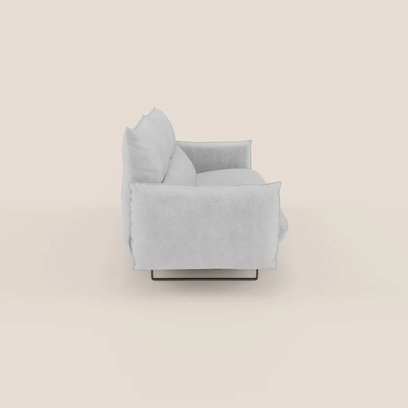 Monamour canapé au design moderne avec option relax électrique en microfibre détachable imperméable T11 gris clair