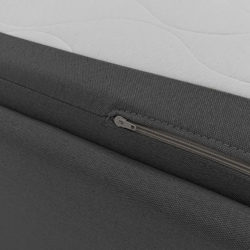 Brenta Canapé duplex avec lits jumeaux et tissu effet coton imperméable T13 anthracite