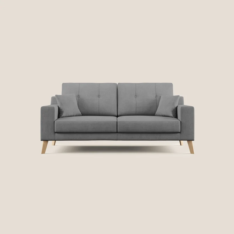 Danish canapé moderne en tissu doux imperméable T02 gris