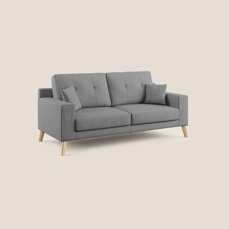Danish canapé moderne en tissu doux imperméable T02 gris