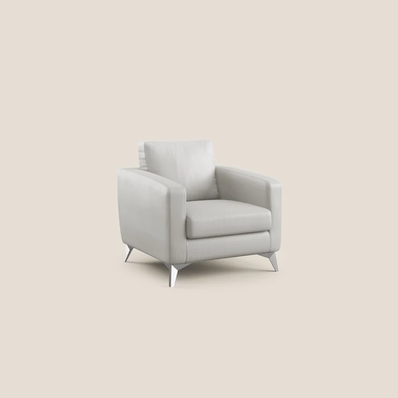 Orione fauteuil en simili cuir imperméable T04 gris clair