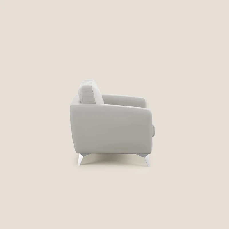 Orione fauteuil en simili cuir imperméable T04 gris clair
