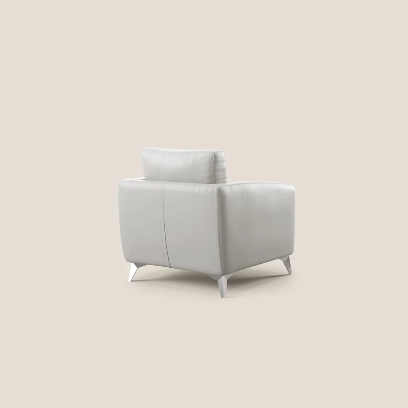 Orione fauteuil en simili cuir imperméable T04 gris clair