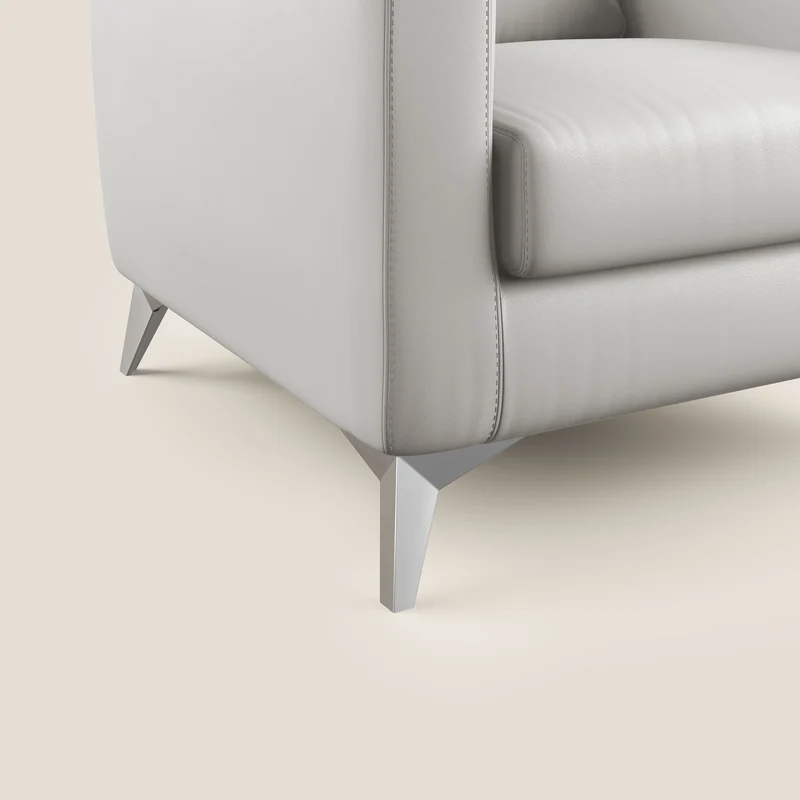 Orione fauteuil en simili cuir imperméable T04 gris clair