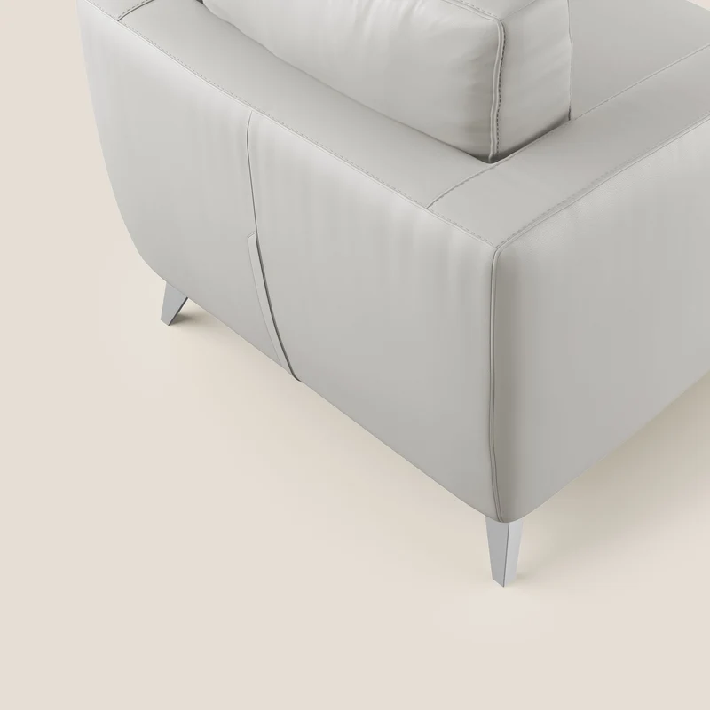 Orione fauteuil en simili cuir imperméable T04 gris clair