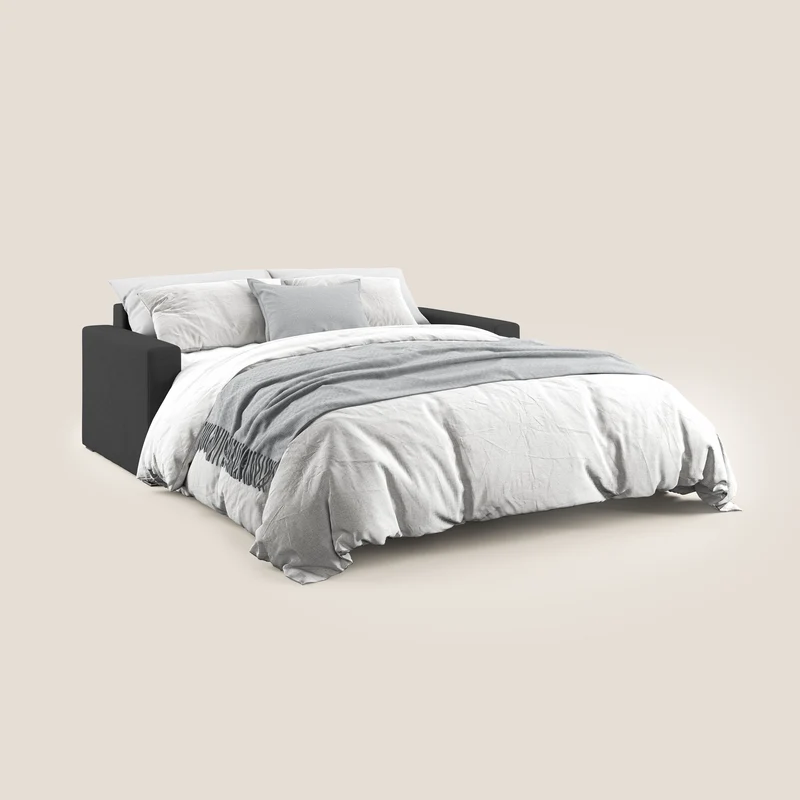 Best canapé-lit double en tissu imperméable T02 noir