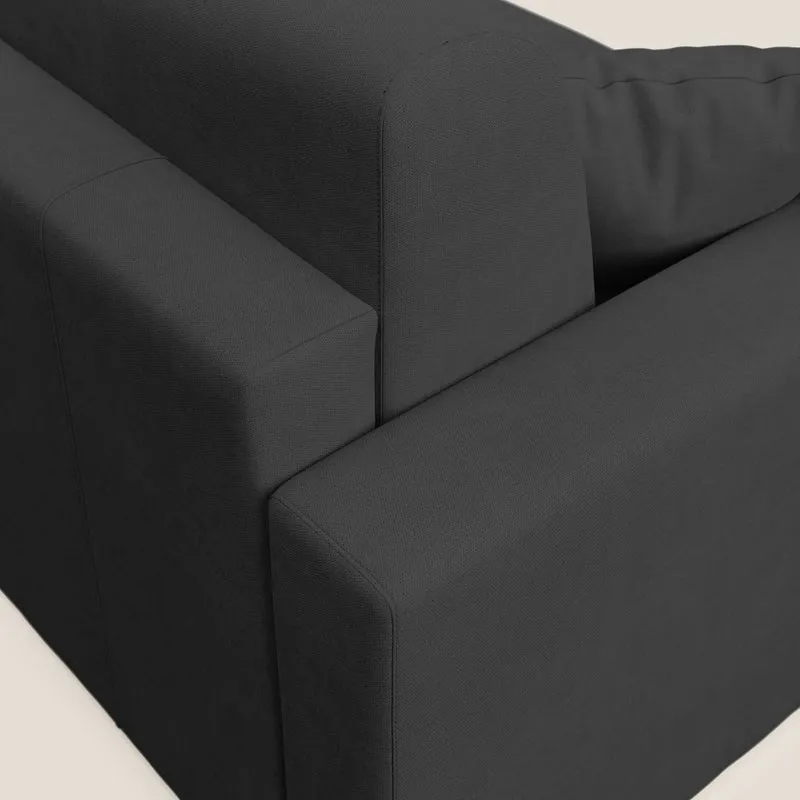 Best canapé-lit double en tissu imperméable T02 noir