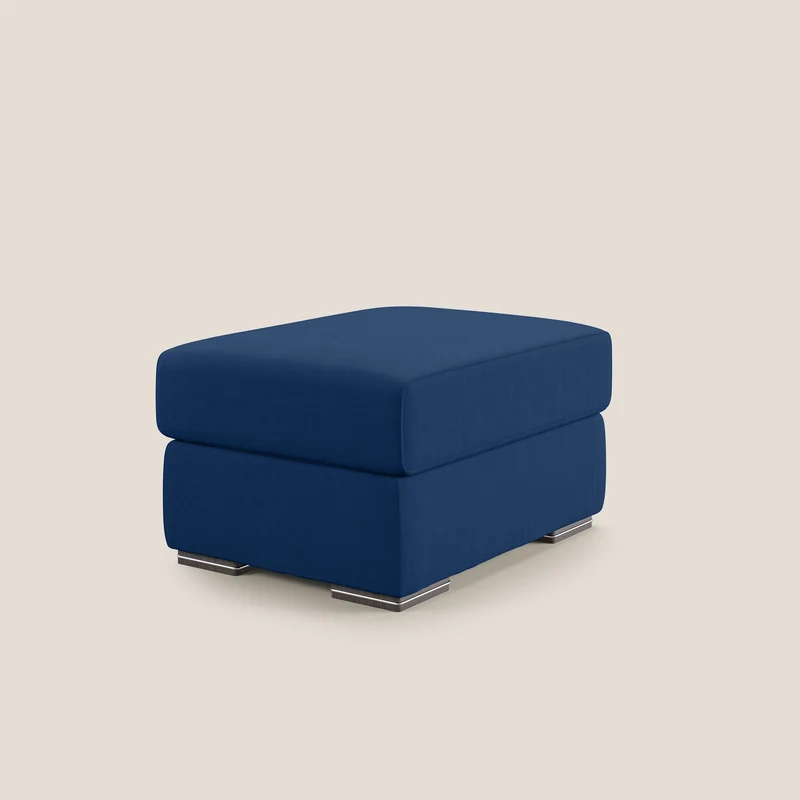 Sun pouf coffre en microfibre détachable T11 bleu