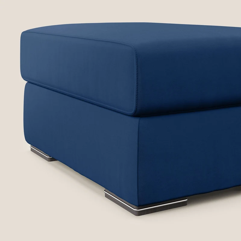 Sun pouf coffre en microfibre détachable T11 bleu