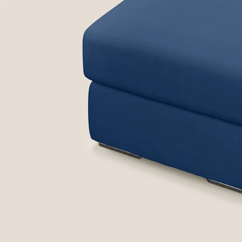 Sun pouf coffre en microfibre détachable T11 bleu