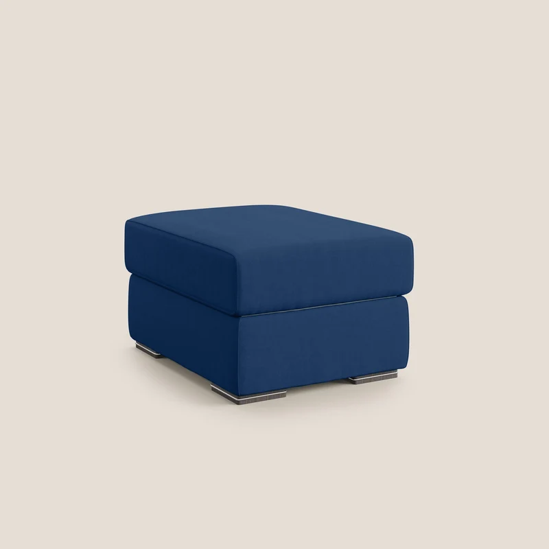 Sun pouf coffre en microfibre détachable T11 bleu