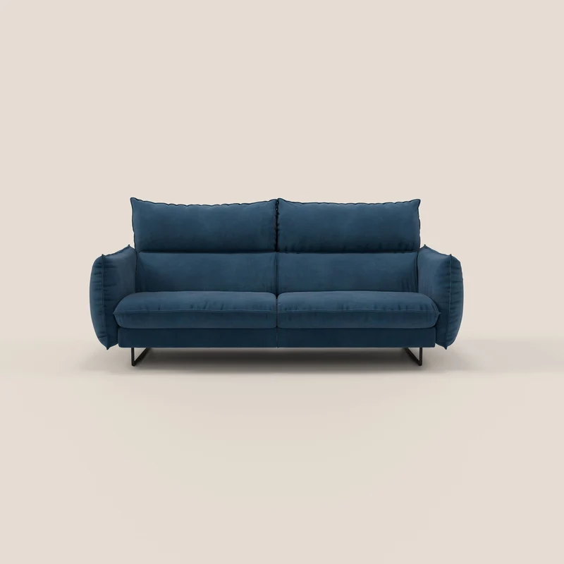 Monamour canapé au design moderne avec option relax électrique en microfibre détachable imperméable T11 bleu