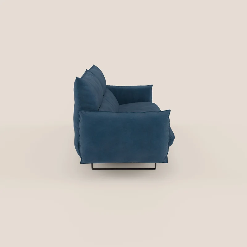 Monamour canapé au design moderne avec option relax électrique en microfibre détachable imperméable T11 bleu
